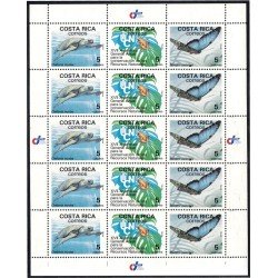 Costa Rica 497/99 1988 Minipliego Mariposa Rana Galápago MNH Costa Rica 497/99 1988 Minipliego Mariposa Rana Galápago MNH