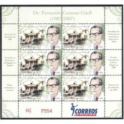 Costa Rica 856 2008 Minipliego Fernando Centeno Güell. Pedagogo MNH Costa Rica 856 2008 Minipliego Fernando Centeno Güell. Pedagogo MNH