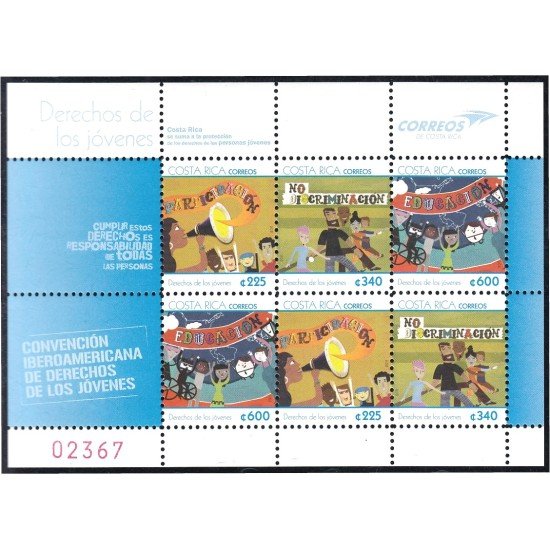 Costa Rica 934/36 2011 Minipliego Dibujos de infantiles MNH Costa Rica 934/36 2011 Minipliego Dibujos de infantiles MNH