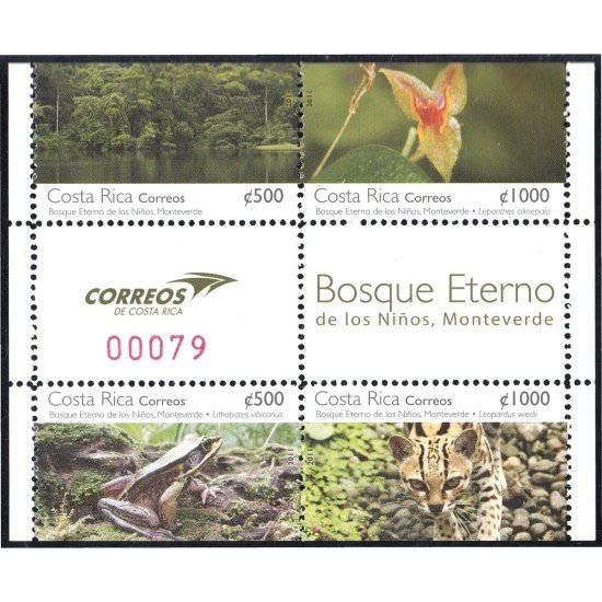 Costa Rica 937/40 2011 Flora y fauna de la reserva de Monteverde MNH Costa Rica 937/40 2011 Flora y fauna de la reserva de Monteverde MNH