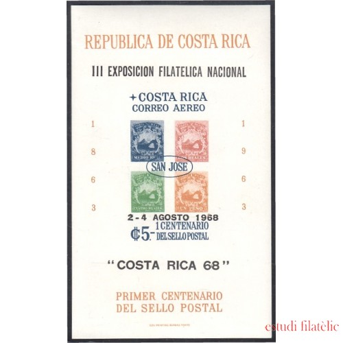 Costa Rica HB 6 1963 Centenario del sello postal MNH Sin dentar