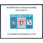Costa Rica HB 10 1976 7ª Exposición Filatélica Nacional MNH Sin dentar