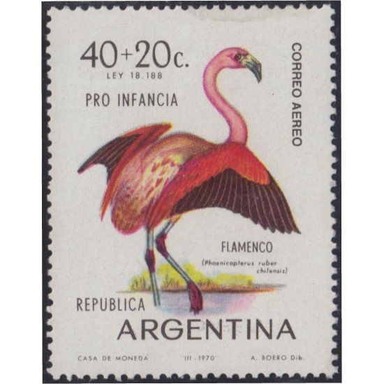 Argentina A- 130 1970 Sobrecarga Pro Infancia MNH