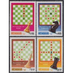 Nicaragua 1286/89 1983 Juego de ajedrez MNH Nicaragua 1286/89 1983 Juego de ajedrez MNH