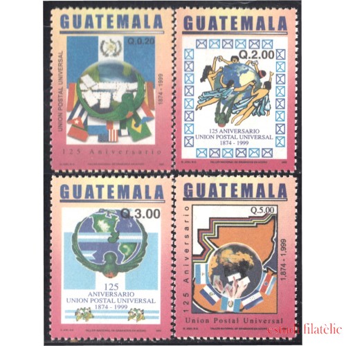 Guatemala 487/90 2002 125º Aniversario Unión Postal Universal MNH