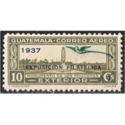 Guatemala 297 1937 Exposición Filatélica Monumento de los Proceres MNH