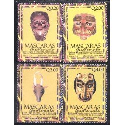 Guatemala 493/96 2003 Danzas tradicionales Máscaras MNH Guatemala 493/96 2003 Danzas tradicionales Máscaras MNH