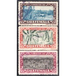 Guatemala 359/61 1953 Colonia Agrícola Caña y Azúcar usados Guatemala 359/61 1953 Colonia Agrícola Caña y Azúcar usados