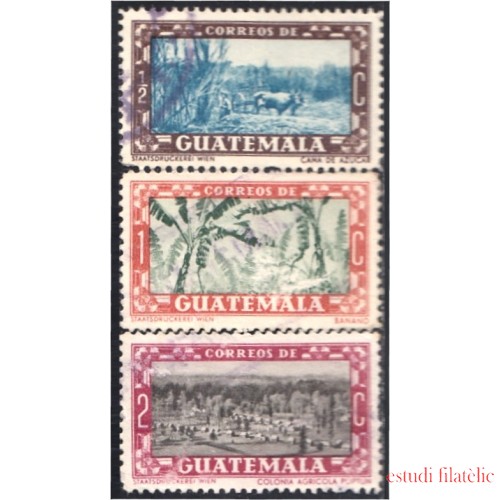 Guatemala 359/61 1953 Colonia Agrícola Caña y Azúcar usados