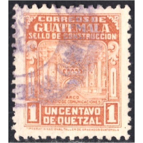 Guatemala 323 1945 Arco Palacio de Comunicaciones usados Guatemala 323 1945 Arco Palacio de Comunicaciones usados