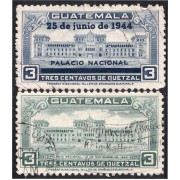 Guatemala 321/22 1944 Palacio Nacional usados