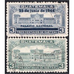 Guatemala 321/22 1944 Palacio Nacional usados Guatemala 321/22 1944 Palacio Nacional usados