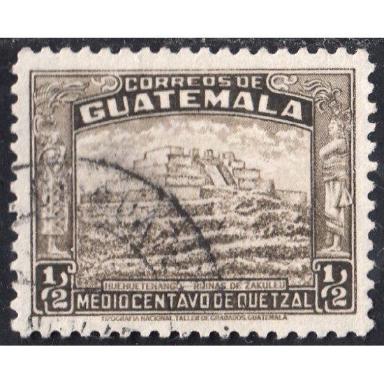 Guatemala 320 1944 Ruinas de Zakuleu usados Guatemala 320 1944 Ruinas de Zakuleu usados