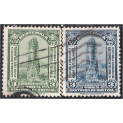 Guatemala 314/15 1942 Monolito Quiriguá usados Guatemala 314/15 1942 Monolito Quiriguá usados