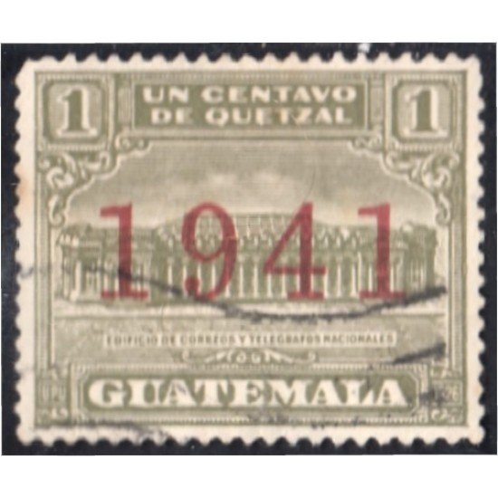 Guatemala 307A 1941 Edificio de Correos y Telégrafos usados Guatemala 307A 1941 Edificio de Correos y Telégrafos usados
