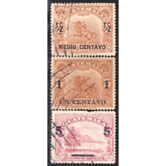 Guatemala 305/07 1941 Justo Rufino Barrios Lago de Amatlitan usados Guatemala 305/07 1941 Justo Rufino Barrios Lago de Amatlitan usados