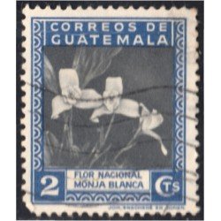 Guatemala 300 1939 Flor Nacional Monja Blanca usados Guatemala 300 1939 Flor Nacional Monja Blanca usados