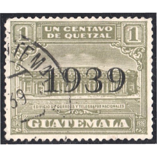 Guatemala 298D 1939 Edificio de Correos y Telégrafos usados