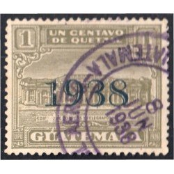 Guatemala 298B 1938 Edificio de Correos y Telégrafos usados Guatemala 298B 1938 Edificio de Correos y Telégrafos usados