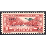 Guatemala 298 1937 Exposición Filatélica Monumento de los Proceres MH