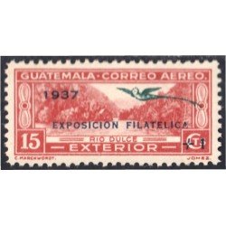 Guatemala 298 1937 Exposición Filatélica Monumento de los Proceres MH Guatemala 298 1937 Exposición Filatélica Monumento de los Proceres MH