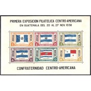 Guatemala HB 3 1938 Exp. Filatélica Centro Americana Banderas MH