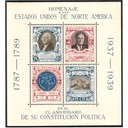 Guatemala HB 1 1938 Homenaje a los Estados Unidos de Norte América MNH Guatemala HB 1 1938 Homenaje a los Estados Unidos de Norte América MNH