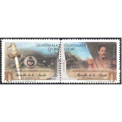 Guatemala 622/23 2010 Batalla de la Arada Rafael Carrera MNH Guatemala 622/23 2010 Batalla de la Arada Rafael Carrera MNH