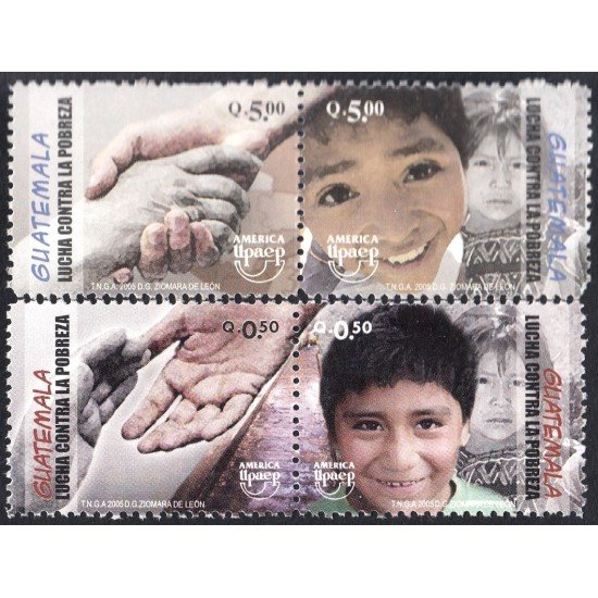 Guatemala 548/51 2005 América Upaep lucha contra la pobreza MNH Guatemala 548/51 2005 América Upaep lucha contra la pobreza MNH
