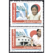 Guatemala 531/32 2005 70 Años de Relaciones diplomáticas Japón - Guatemala MNH