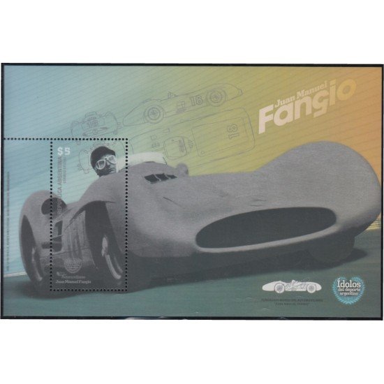 Argentina HB 99 2008 Personalidades del deporte Argentino Juan Manuel Fangio MNH
