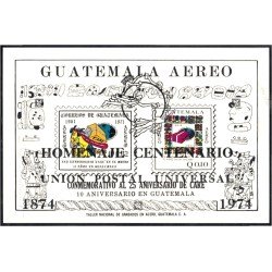 Guatemala HB Mitchel 16a 1974 Homenaje Centenario Unión Postal MNH Guatemala HB Mitchel 16a 1974 Homenaje Centenario Unión Postal MNH