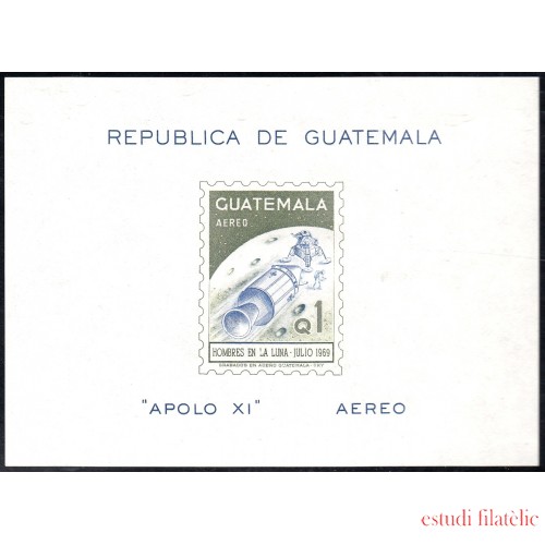 Guatemala HB 10 1969 Hombres a la Luna Apolo XI MNH