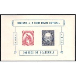Guatemala HB 7 1951 Homenaje a la Unión Postal Universal MH Guatemala HB 7 1951 Homenaje a la Unión Postal Universal MH