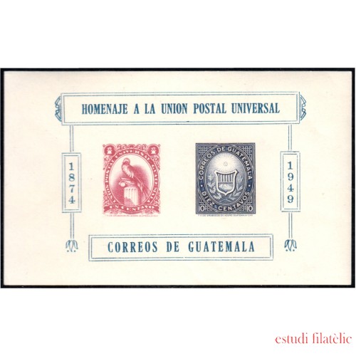 Guatemala HB 7 1951 Homenaje a la Unión Postal Universal MH