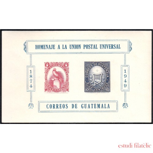 Guatemala HB 7 1951 Homenaje a la Unión Postal Universal MNH