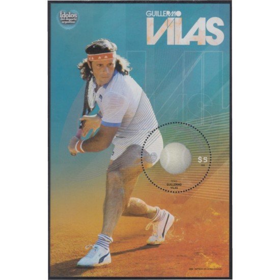 Argentina HB 107 2009 Deportes. Personalidades Argentinas Guillermo Vilas MNH