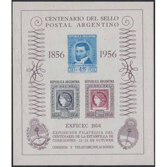 Argentina HB 10 1956 100° del Sello Corriente Argentino MNH Argentina HB 10 1956 100° del Sello Corriente Argentino MNH