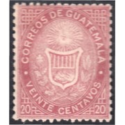 Guatemala 4 1871 Escudos Shields MH