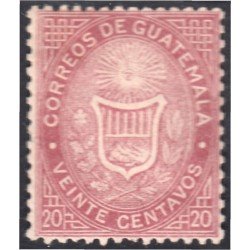 Guatemala 4 1871 Escudos Shields MH Guatemala 4 1871 Escudos Shields MH