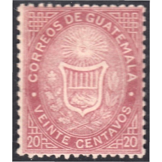 Guatemala 4 1871 Escudos Shields MH Guatemala 4 1871 Escudos Shields MH