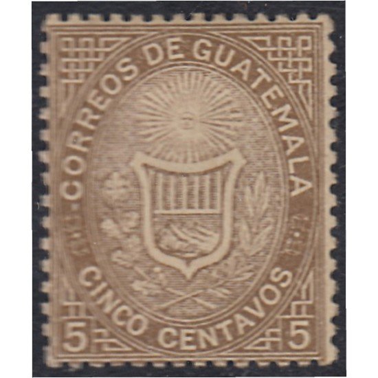Guatemala 2 1871 Escudos Shields MH Guatemala 2 1871 Escudos Shields MH