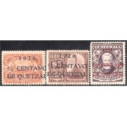 Guatemala 228/30 1929 Lorenzo Montufar Observatorio Nacional Monumento Colón MH