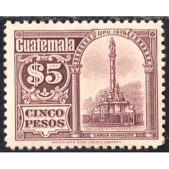 Guatemala 225 1926 Unión Postal Universal Monumento Colón MH