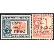 Guatemala 204/05 1924 Monumento Colón Monolito de Quiriguá MH