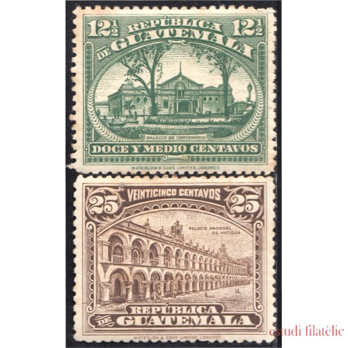 Guatemala 199/00 1922/23 Palacios de Centenario y Nacional de Antigua MH