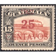 Guatemala 188a Sobrecarga roja 1922 Puente de la Penitenciaría MH
