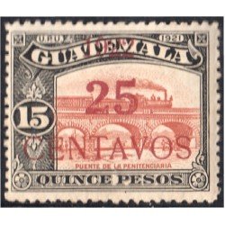 Guatemala 188a Sobrecarga roja 1922 Puente de la Penitenciaría MH Guatemala 188a Sobrecarga roja 1922 Puente de la Penitenciaría MH