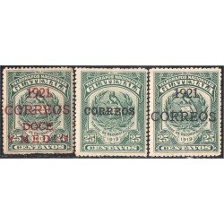 Guatemala 172/74 1920/21 Emblema Nacional Timbres de Reconstrucción MH Guatemala 172/74 1920/21 Emblema Nacional Timbres de Reconstrucción MH
