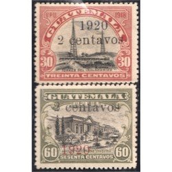 Guatemala 167/68 1920 Torres del inalámbrico Asilo Materno MH Guatemala 167/68 1920 Torres del inalámbrico Asilo Materno MH